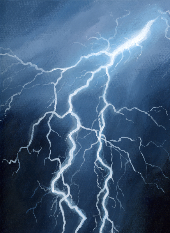 Acrylic Painting Lightning - Beginner Painting